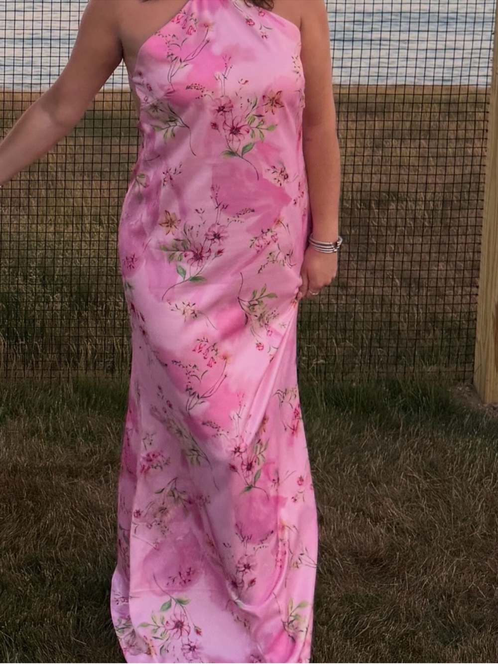 Peppermayo Pink Floral Halter Maxi Dress - Picture 4 of 4